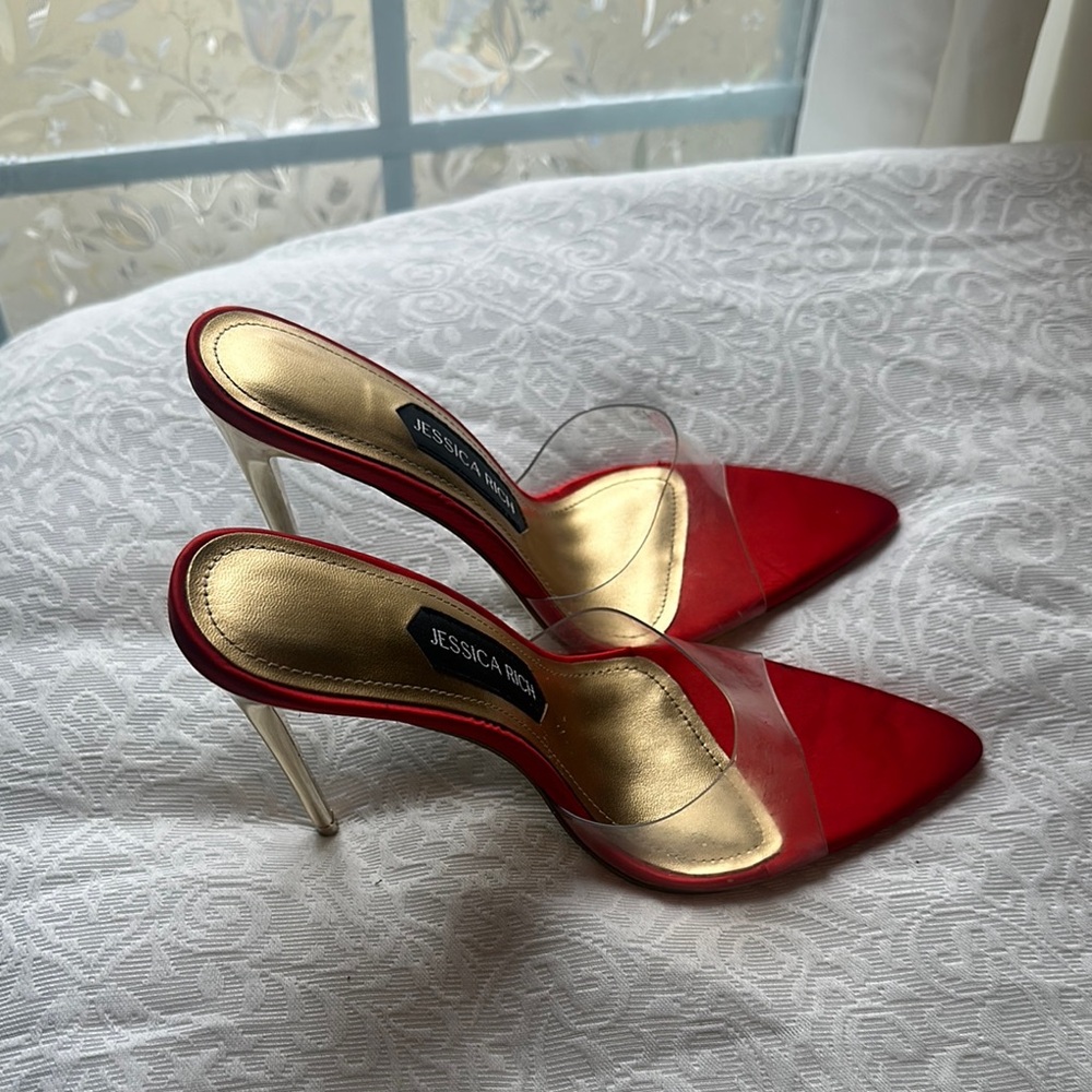 Jessica Red and Gold Heels - Picture 9 of 11